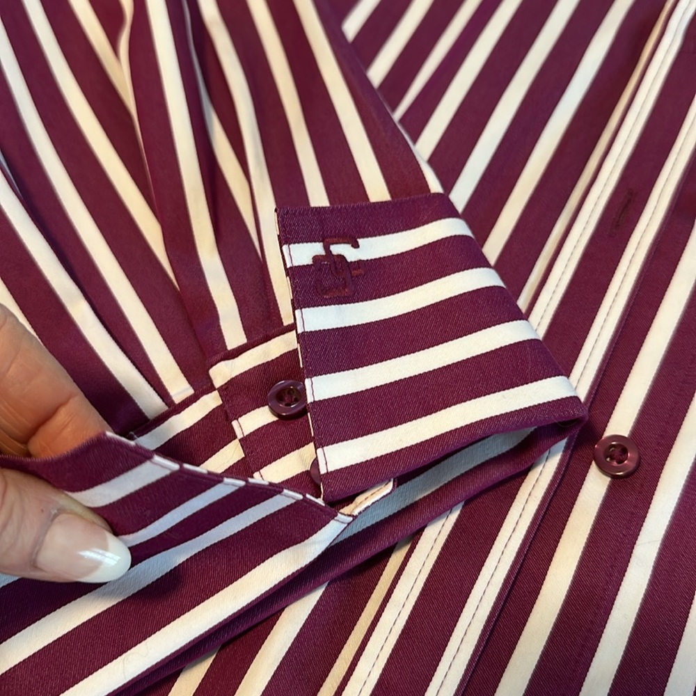 Chico’s Striped Button-Up Shirt - Picture 2 of 9